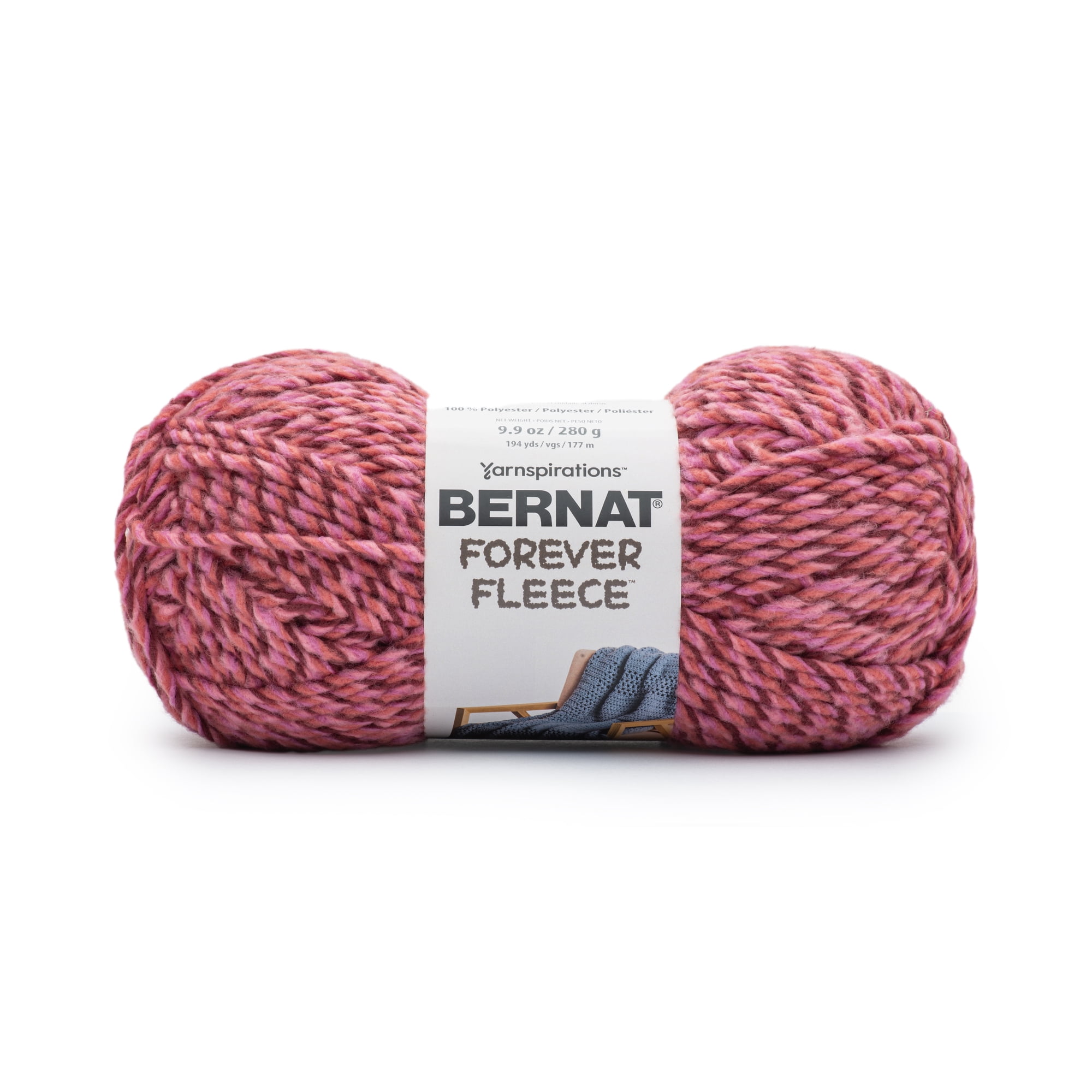 Bernat® Forever Fleece™ #6 Super Bulky Polyester Yarn, Rumpus Red 9.9oz ...