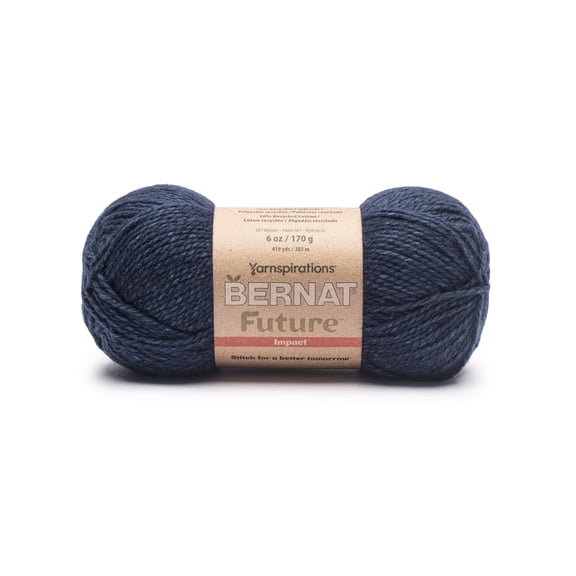 Bernat® Future Recycled Cotton™ #4 Worsted (Medium) Mixed Recycled Fibers Yarn, Ocean 6oz/170g 419 Yards