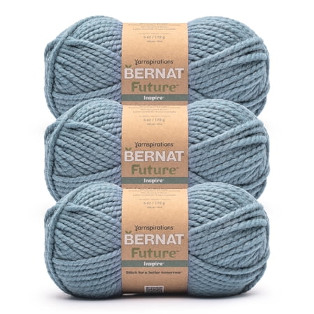 Bernat® Future Recycled Wool™ #6 Super Bulky Blend Yarn, Slated 6oz/170g 108 Yards (3 Pack)
