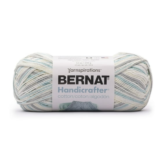 Bernat® Handi Cotton BB™ #4 Worsted (Medium) Cotton Yarn, Blended Bubble White 12oz/340g 608 Yards