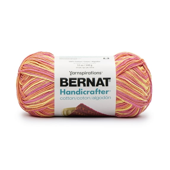 Bernat® Handi Cotton BB™ #4 Worsted (Medium) Cotton Yarn, Playtime 12oz/340g 608 Yards
