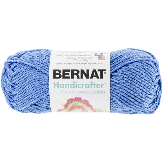 Bernat Handicrafter Cotton Yarn (50G/1.5 Oz), Blueberry