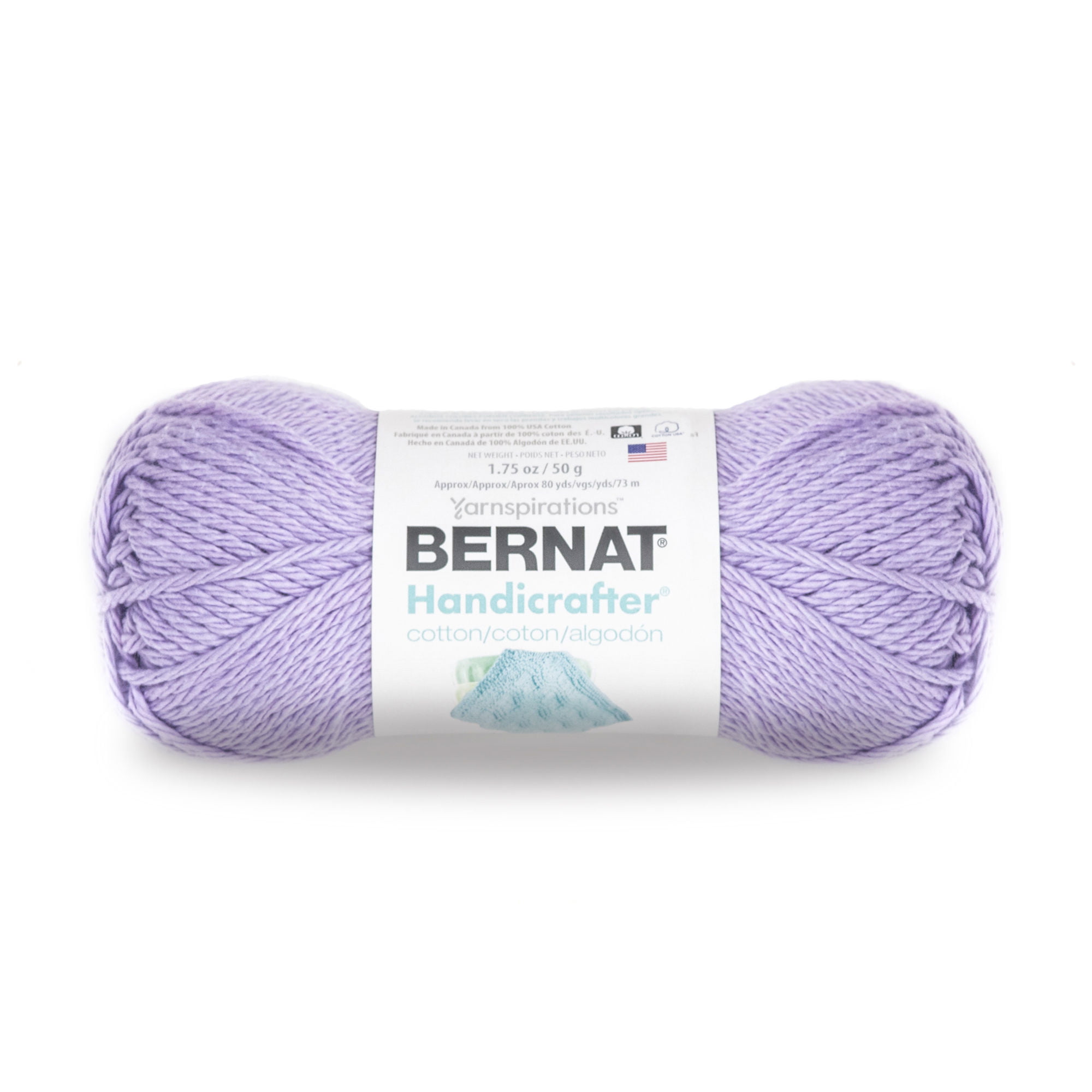 Bernat Handicrafter Cotton Yarn - Solids-Pale Yellow, 1 count