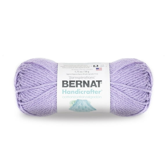 Bernat Handicrafter Cotton Yarn (50G/1.5 Oz), Soft Violet