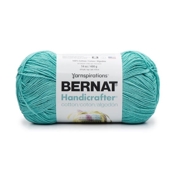 Bernat® Handicrafter Cotton™ #4 Worsted (Medium) Cotton Yarn, Mod Blue 14oz/400g 674 Yards