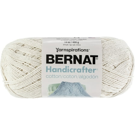 Bernat® Handicrafter Cotton™ #4 Worsted (Medium) Cotton Yarn, Off White 14oz/400g 674 Yards