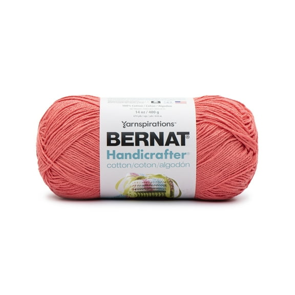 Bernat® Handicrafter Cotton™ #4 Worsted (Medium) Cotton Yarn, Tangerine 14oz/400g 674 Yards