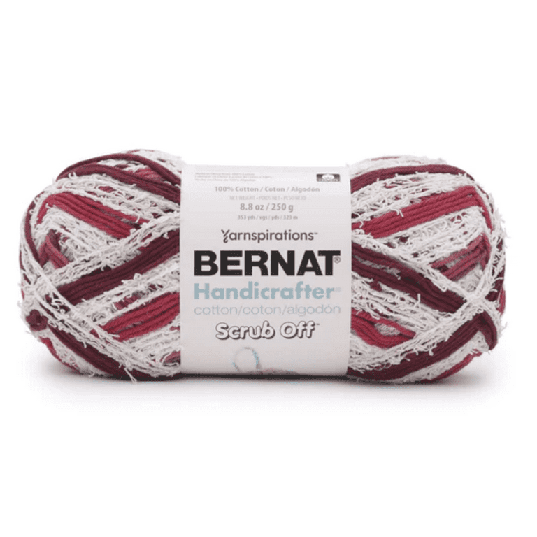 Bernat Handicrafter Scrub Off Cotton Candy Cane Knitting Crochet Yarn Walmart