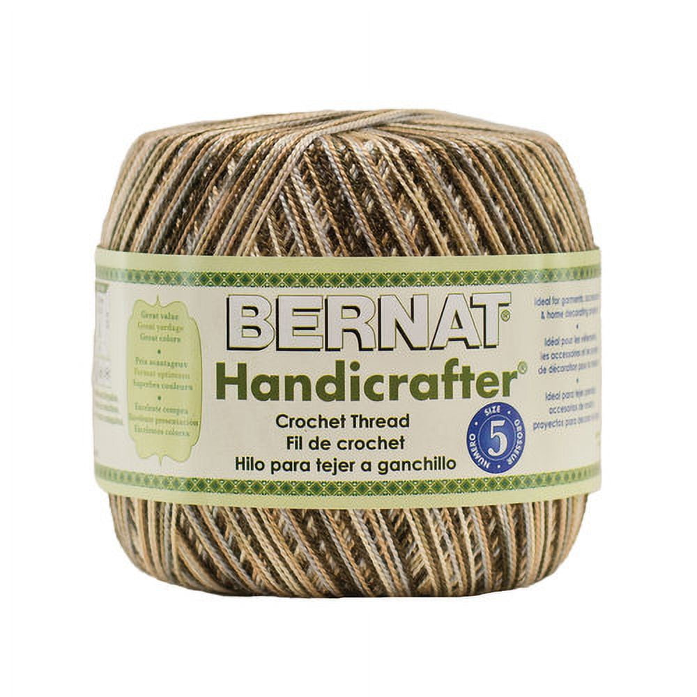 Bernat Handicrafter Size 5 CafeMocha Crochet Thread, 371 Yd.