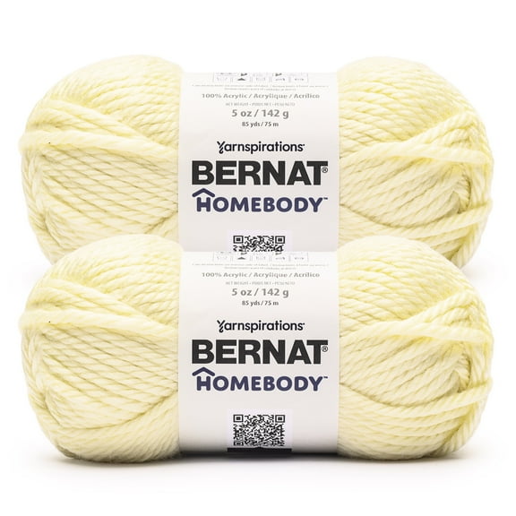 Bernat® Homebody™ #6 Super Bulky Acrylic Yarn, White Sands 5oz/142g 85 Yards (2 Pack)