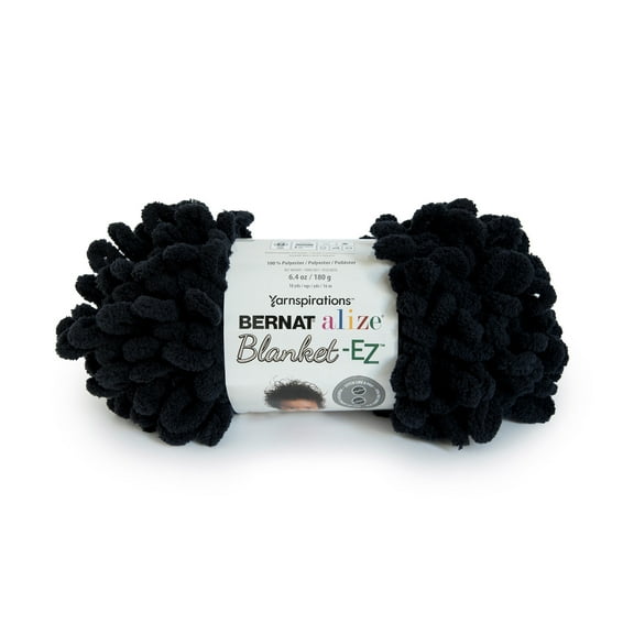 Bernat Jumbo 100% Polyester Black Yarn, 18 yd