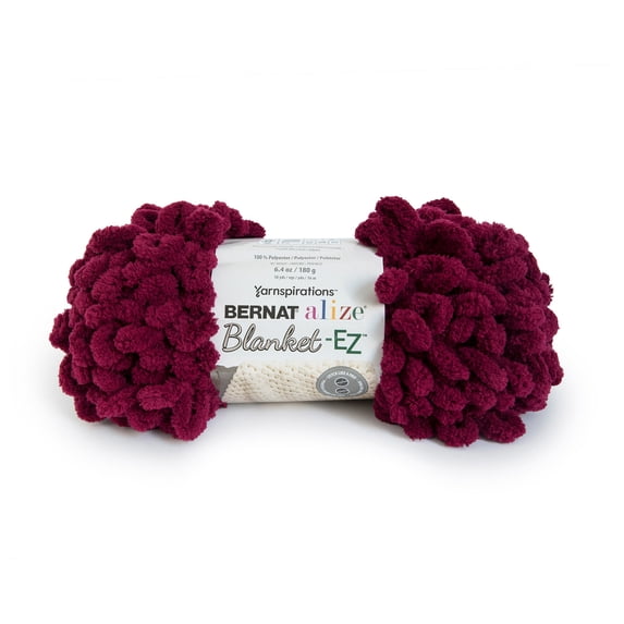 Bernat Polyester Alize Blanket-Ez Yarn (180 g/6.4 oz), Burgundy