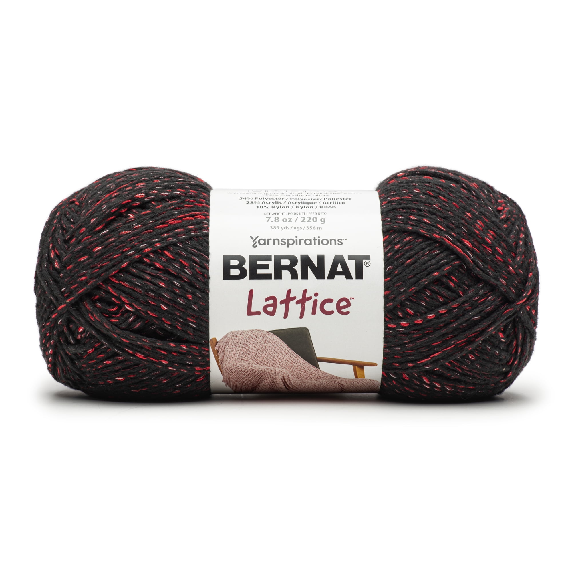 Bernat® Lattice™ #4 Worsted (Medium) Blend Yarn, Radiant Red 7.8oz/220g ...