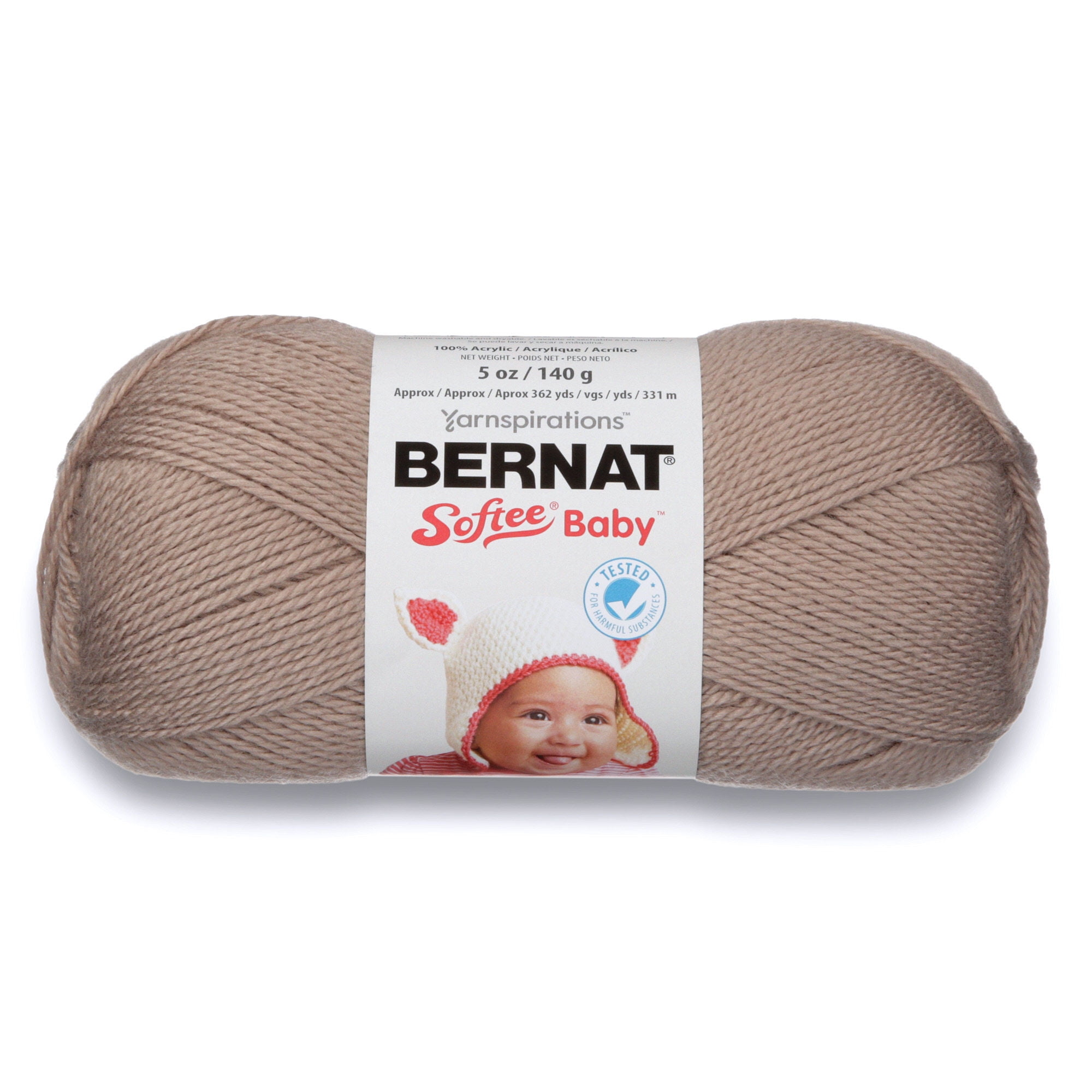 Bernat Light Acrylic Beige Yarn, 362 yd