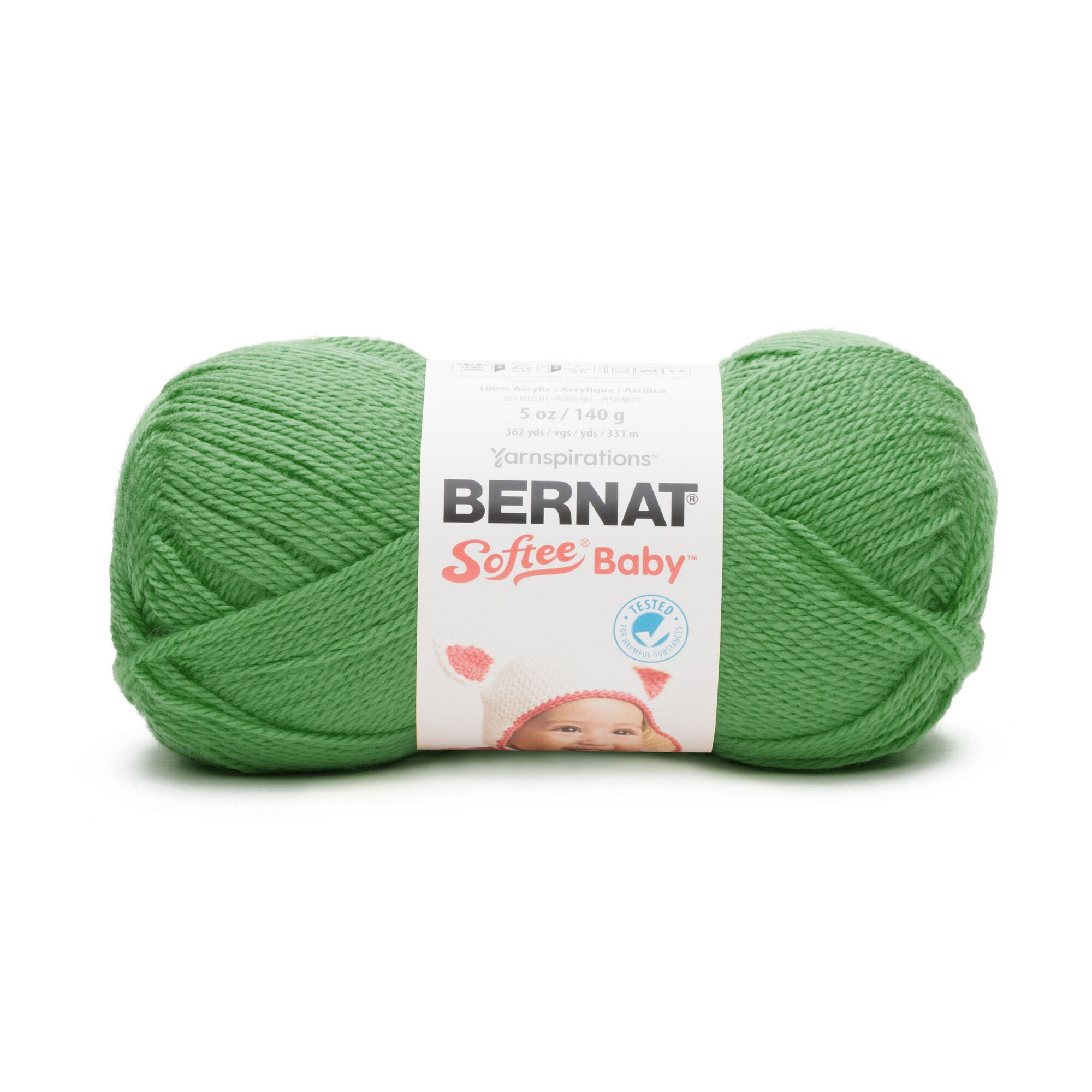 SPINRITE Bernat Light Acrylic Grass Green Yarn, 362 yd