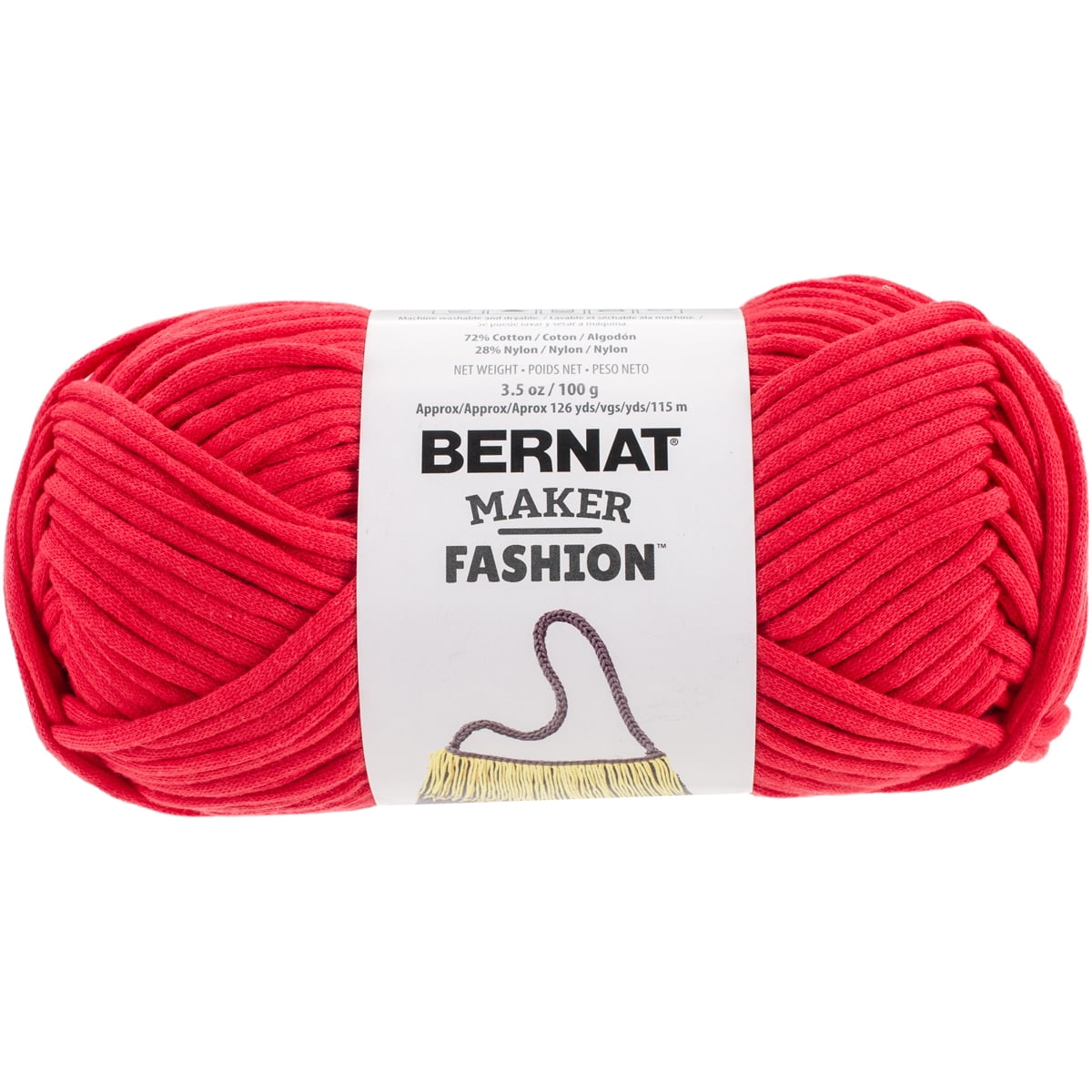 Bernat Maker Fashion Yarn, 100g, Red