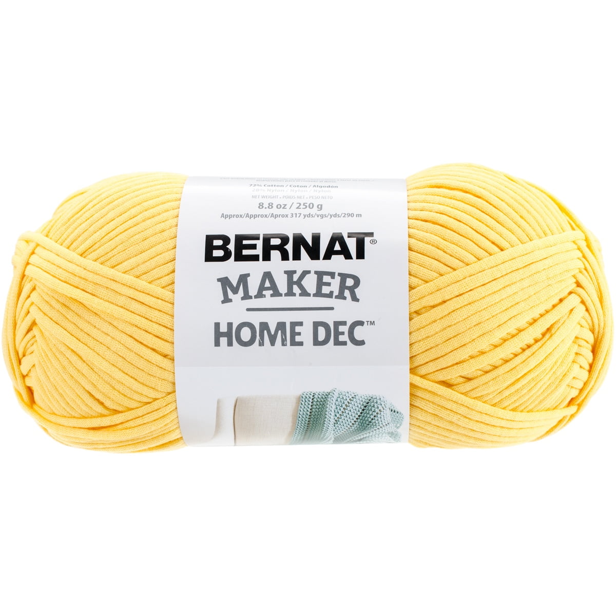 2x New Bernat Maker Home Dec Yarn GOLD yellow (8.8 oz x 2) blanket knit  crochet