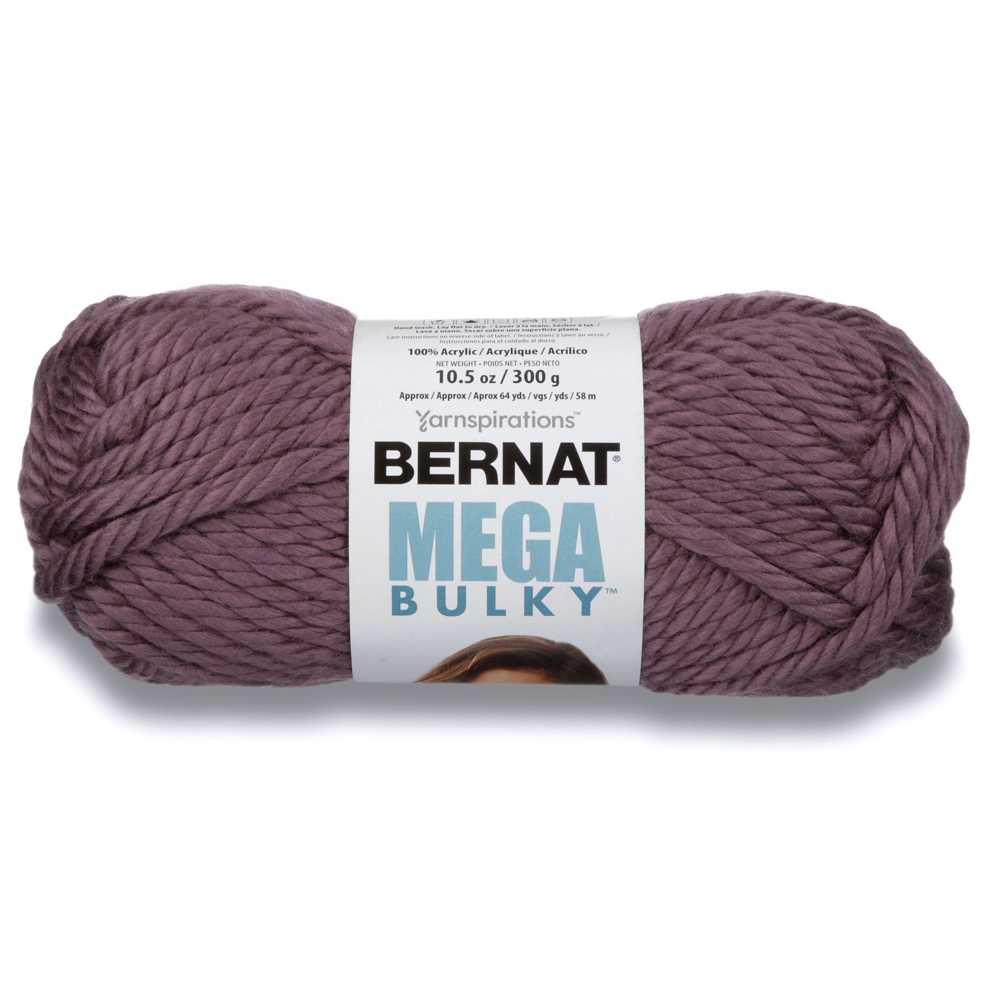 Bernat® Mega Bulky™ #7 Jumbo Acrylic Yarn, Claret 10.5oz/300g, 64 Yards 