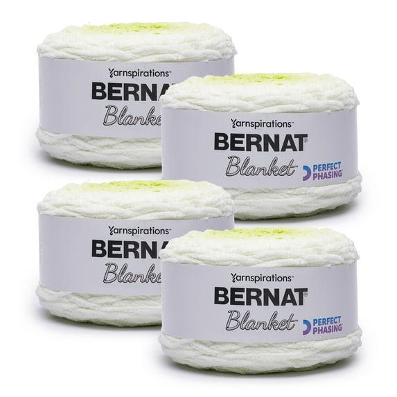 Bernat® Perfect Phasing #6 Super Bulky Polyester Yarn, citron 10.5oz/300g 220Yd(4 Pk)