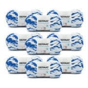 Bernat® Pipsqueak™ #5 Bulky Polyester Yarn, Blue Jean Swirl 3.5oz/100g, 101 Yards (9 Pack)