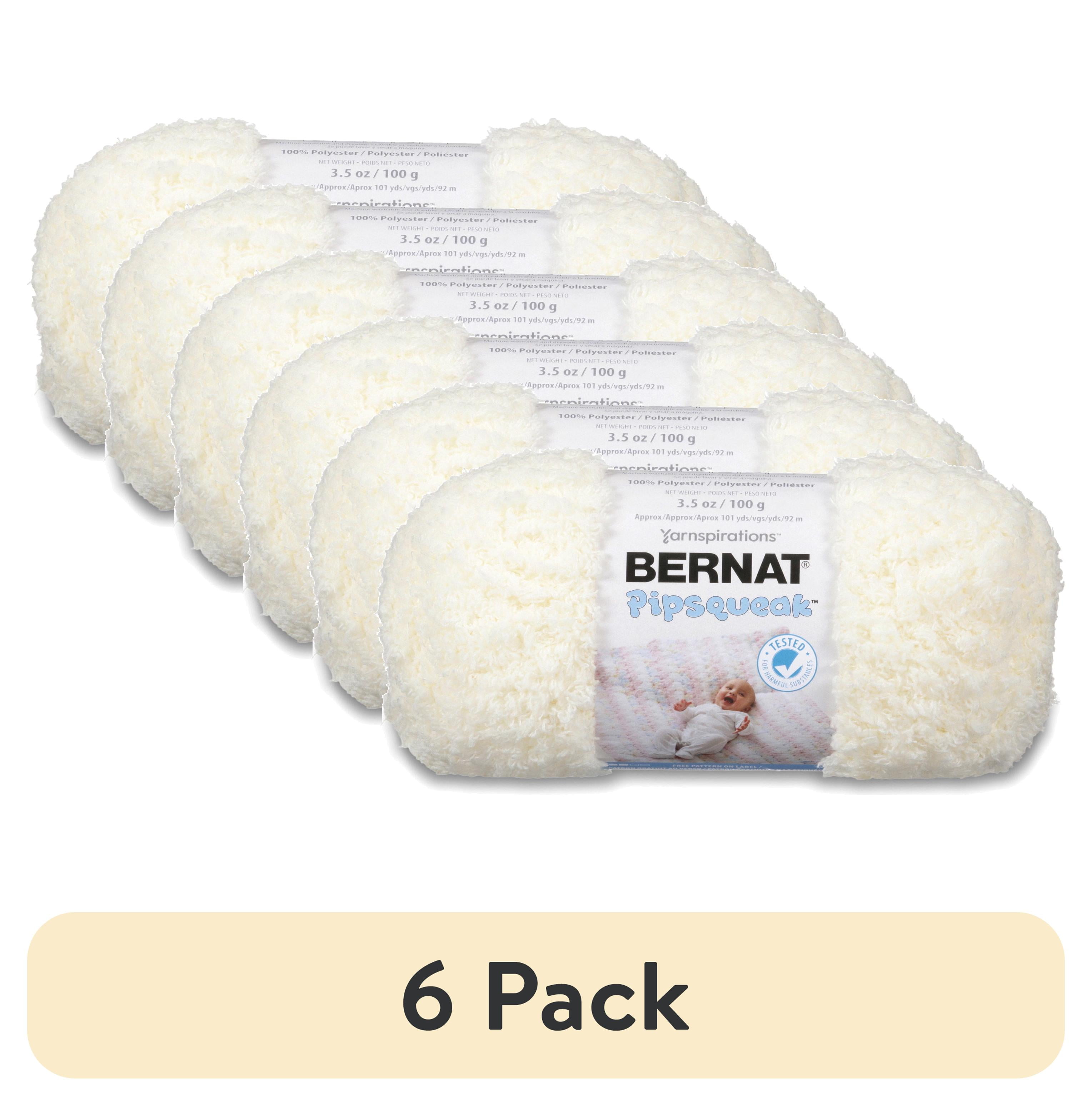 Bernat Bulk Polyester Pipsqueak Yarn in Whitey White Ideal for Baby Garments 1 Each Walmart