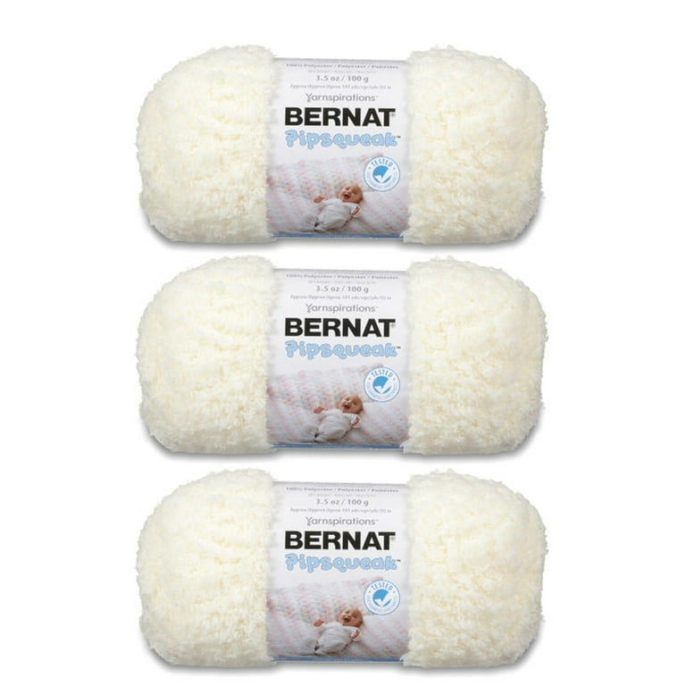 Bernat Pipsqueak Vanilla Yarn 3 Pack of 100g 3.5oz Polyester 5 Bulky 101 Yards Knitting Crochet Walmart