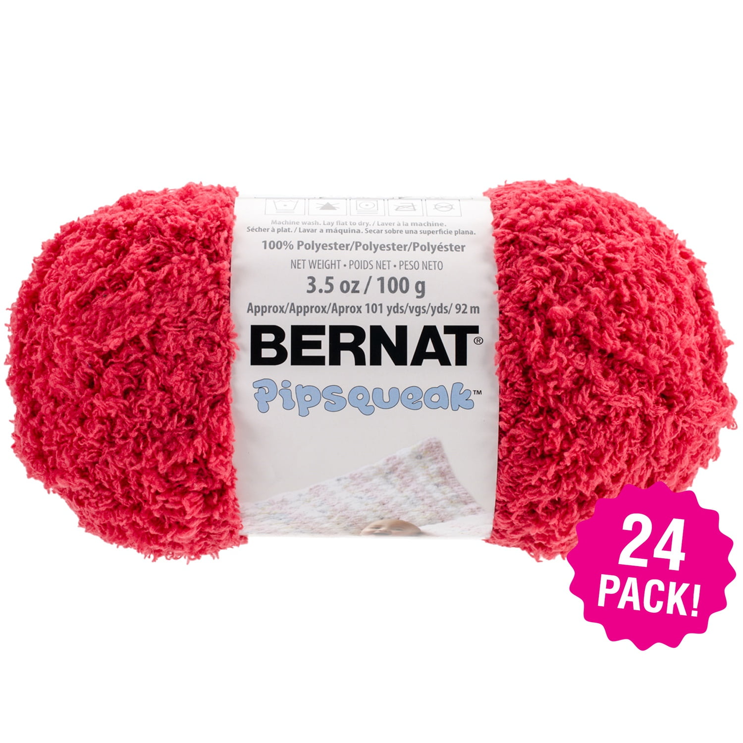 Bernat Pipsqueak Yarn Red Balloon, Multipack of 24