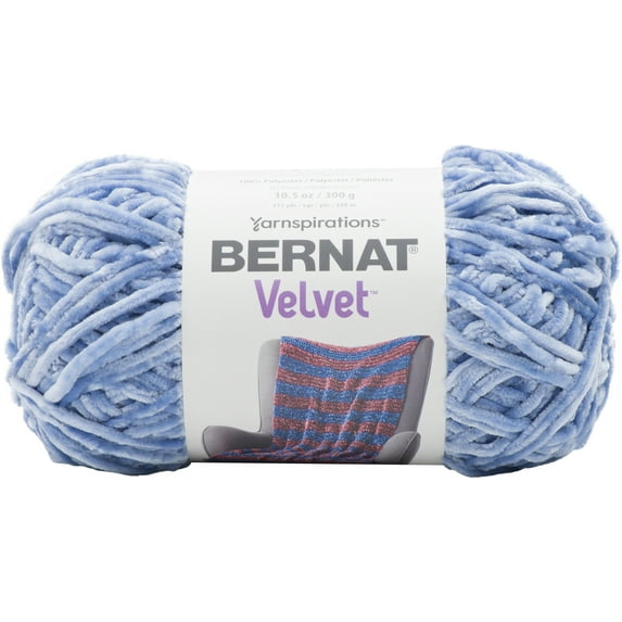 Bernat® Velvet™ #5 Bulky Polyester Yarn, Smokey Blue 10.5oz/300g 315 Yards