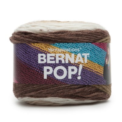 Bernat® Pop!™ #4 Medium Acrylic Yarn, Hot Chocolate 5oz/140g, 280 Yards