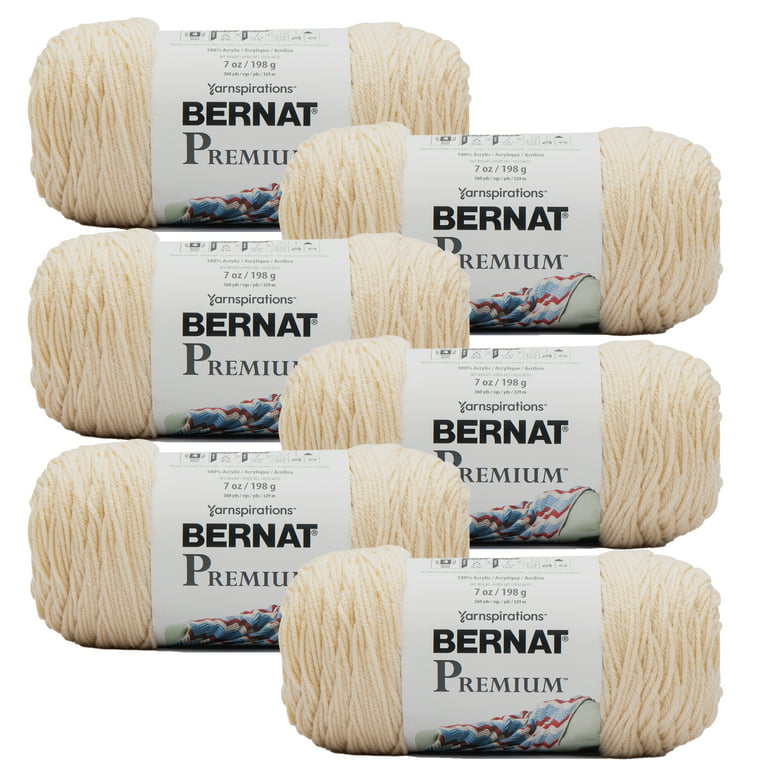 Bernat® Premium™ #4 Medium Acrylic Yarn, Almond 7oz/198g, 360 Yards (6 Pack)