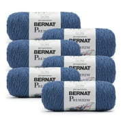 Bernat® Premium™ #4 Medium Acrylic Yarn, Shadow Blue 7oz/198g, 360 Yards (6 Pk)