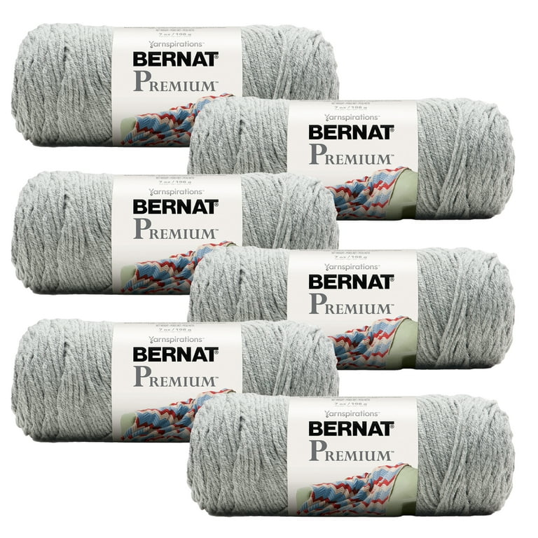 Bernat® Premium™ #4 Medium Acrylic Yarn, Soft Gray Heather 7oz