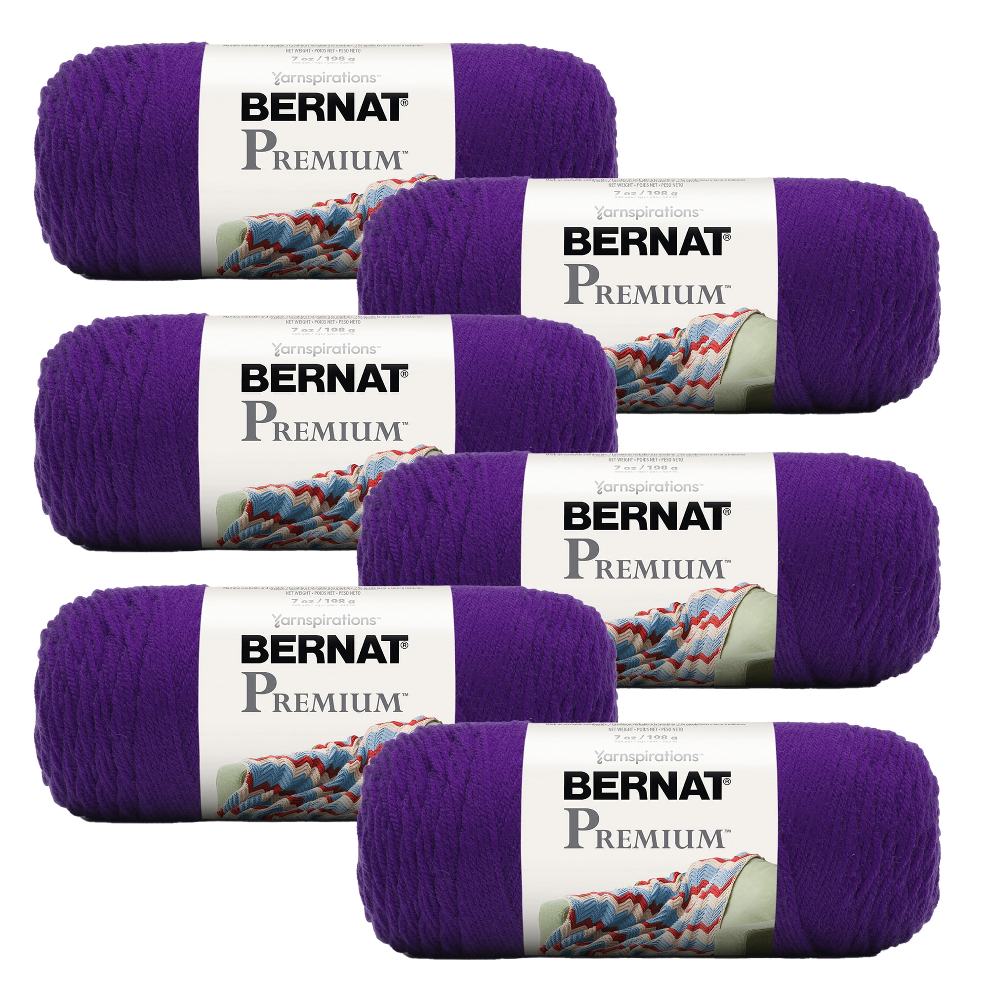 2 Yarnspirations Bernat Sheepy Gray Purple Yarn Color By Nature Collection  8.8Oz