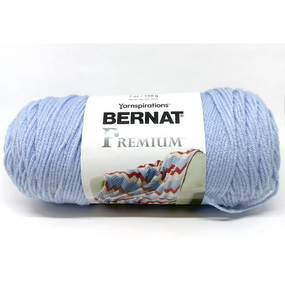 Bernat Premium 7oz Ethereal Blue Ultra Soft Knitting & Crochet Yarn