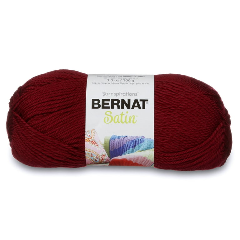 Bernat Satin Yarn 100G 3.5Oz Bordeaux Walmart