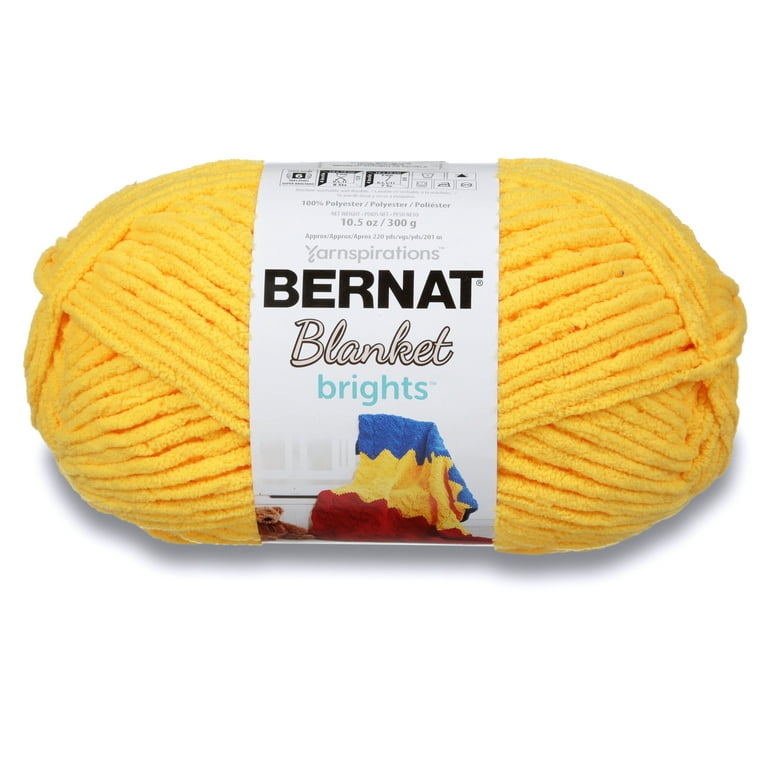 Bernat yellow blanket yarn deals