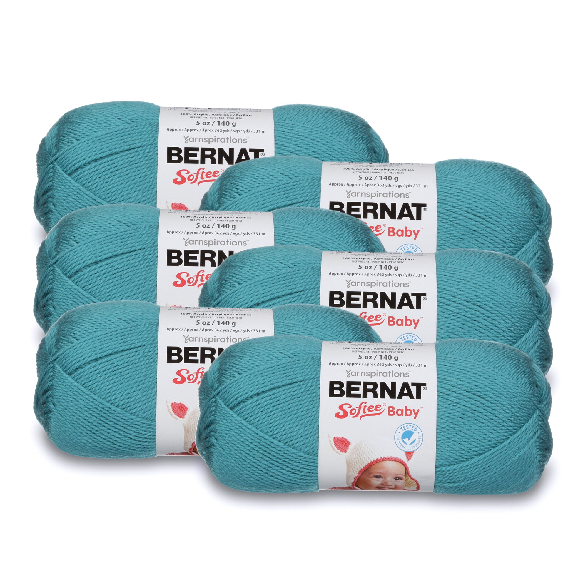 Bernat® Softee® Baby™ #3 Light Acrylic Yarn, Aqua 5oz/140g, 362