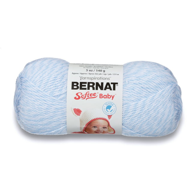 Bernat® Softee® Baby™ #3 Light Acrylic Yarn, Baby Denim Marl 5oz/140g ...