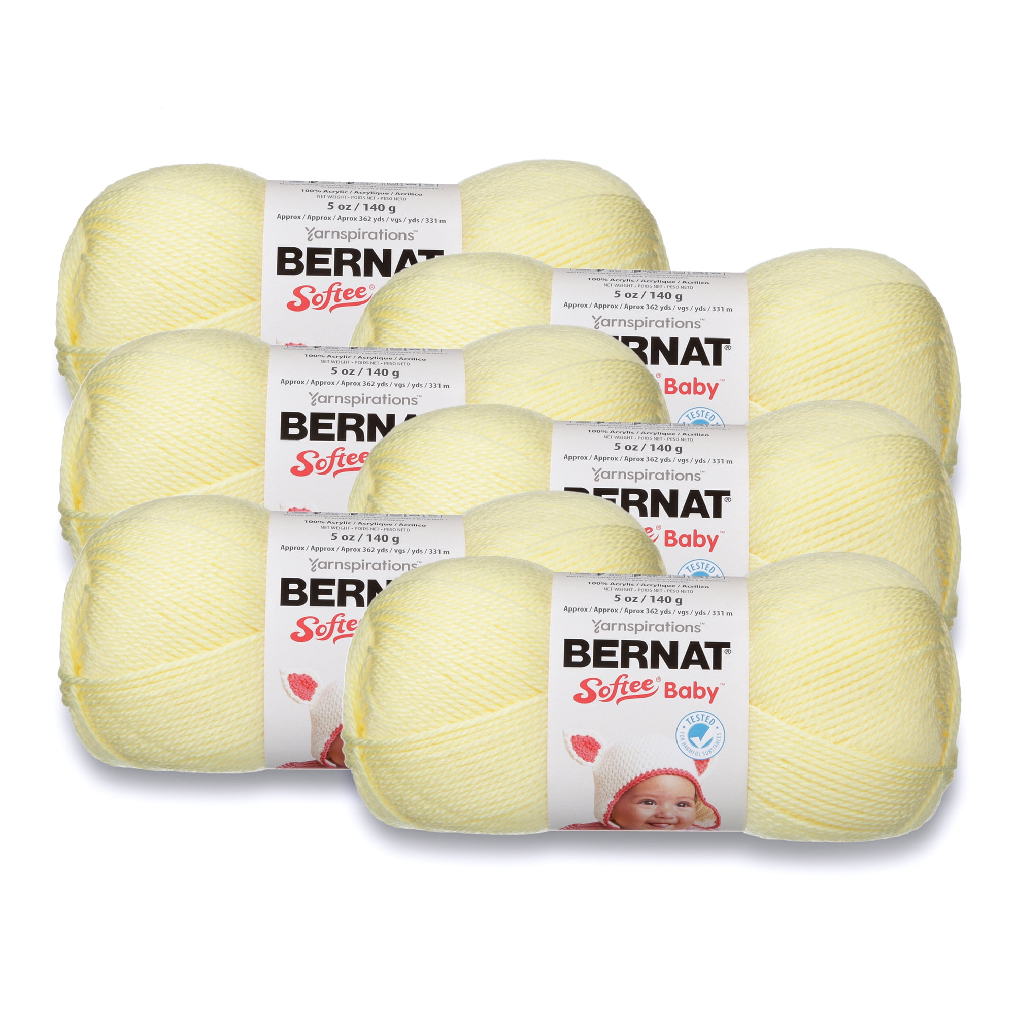 Bernat® Softee® Baby™ 3 Light Acrylic Yarn, Lemon 5oz/140g, 362 Yards