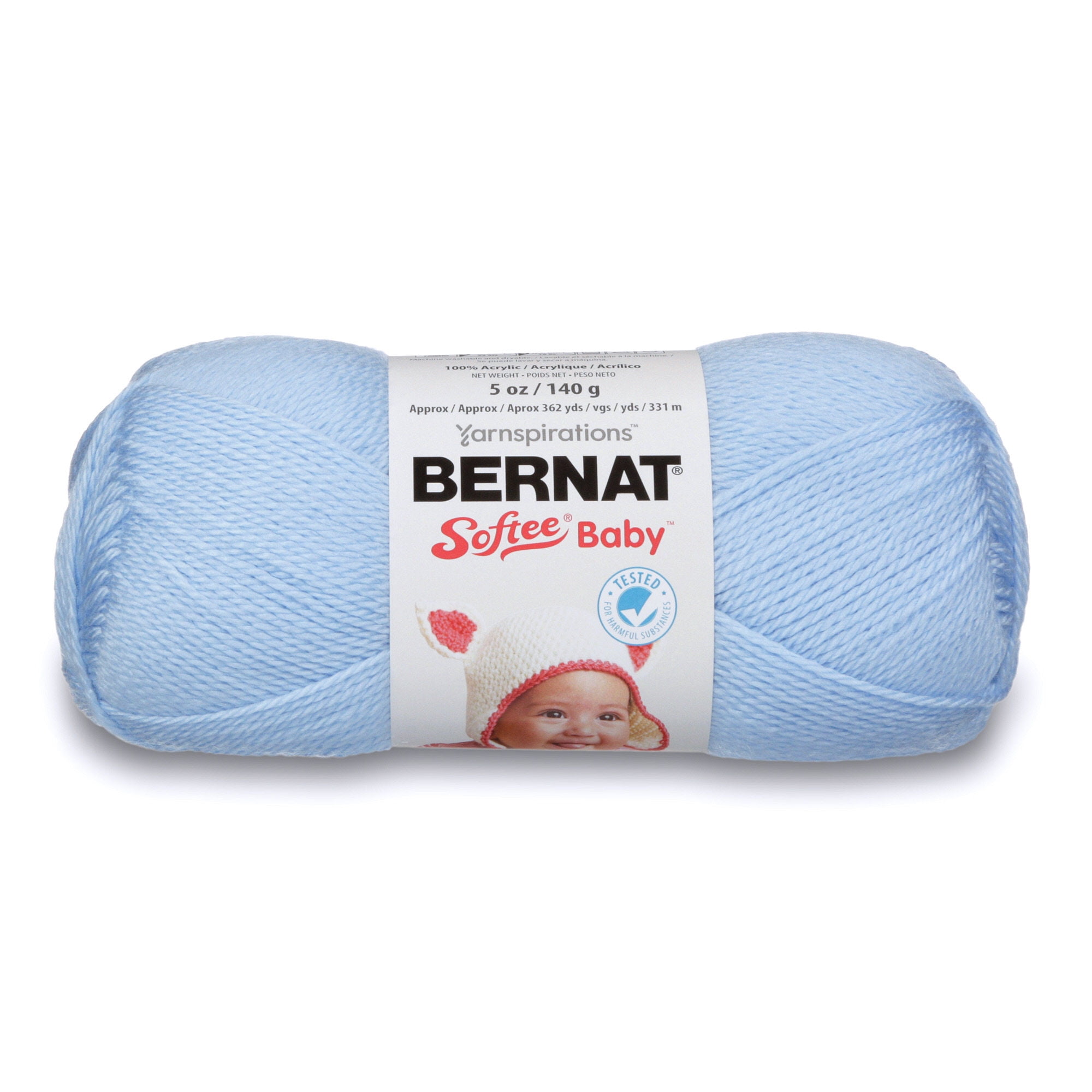 Bernat® Softee® Baby™ 3 Light Acrylic Yarn, Pale Blue 5oz/140g, 362 Yards
