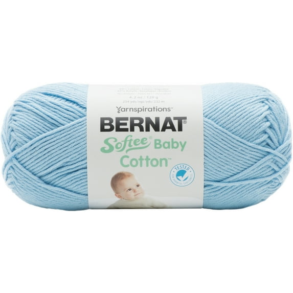 Bernat Softee Baby Cotton Dusk Sky Yarn - 3 Pack of 120g/4.25oz - Blend - 3 DK (Light) - 254 Yards - Knitting/Crochet