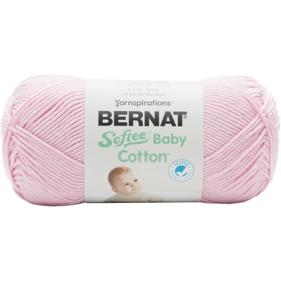 Bernat Softee Baby Cotton Petal Yarn - 3 Pack of 120g/4.25oz - Blend - 3 DK (Light) - 254 Yards - Knitting/Crochet
