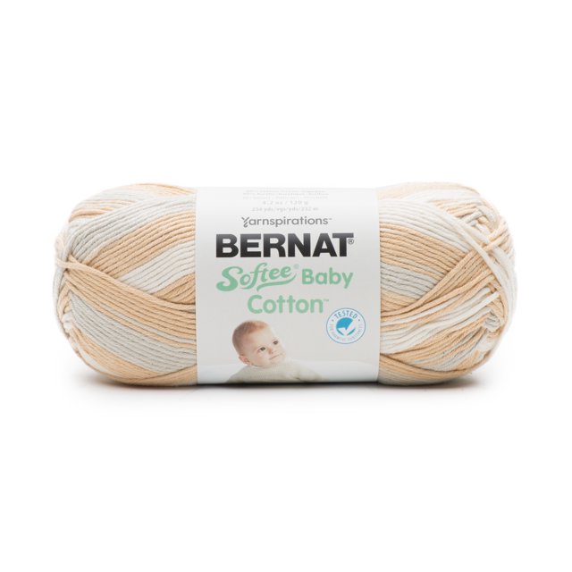 Bernat Softee Baby Cotton Yarn, (120g/4.2oz), Beach Baby Varg