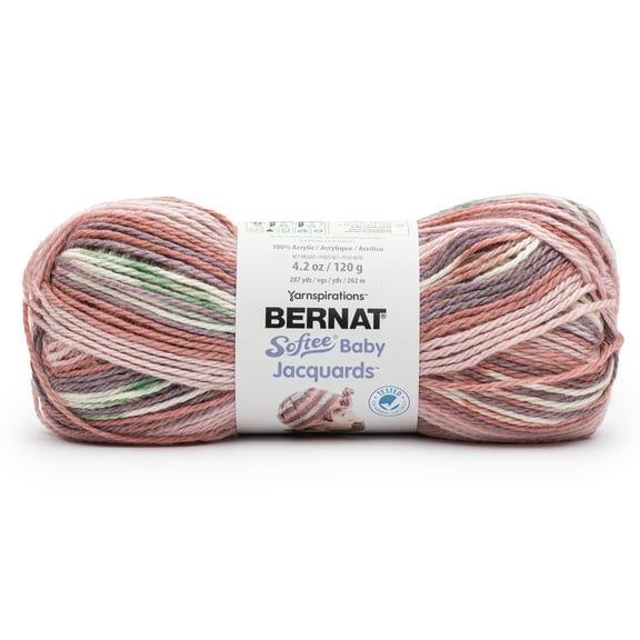 Bernat Softee Baby Jacquards Yarn-Faded Blooms