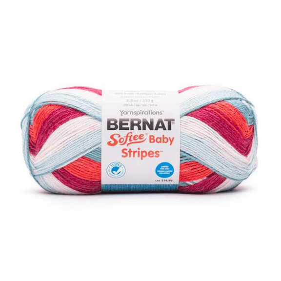 Bernat Softee Baby Stripes Rocket Pop 250g Knitting & Crochet Yarn