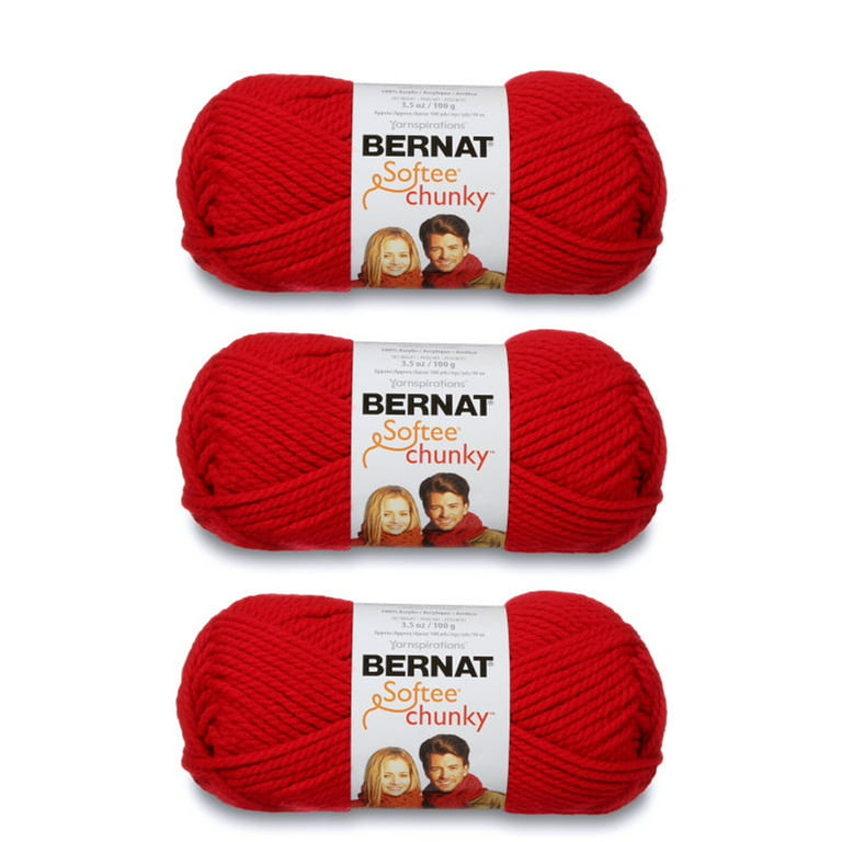 Bernat® Softee® Chunky™ #6 Super Bulky Acrylic Yarn, Baby Pink 3.5oz/100g,  108 Yards 