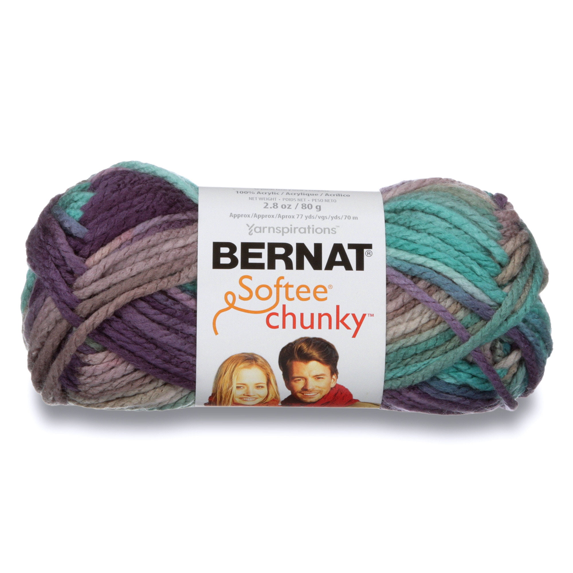 3 Pack Bernat Softee Chunky Ombre Yarn-Shadow 161129-29121 - GettyCrafts