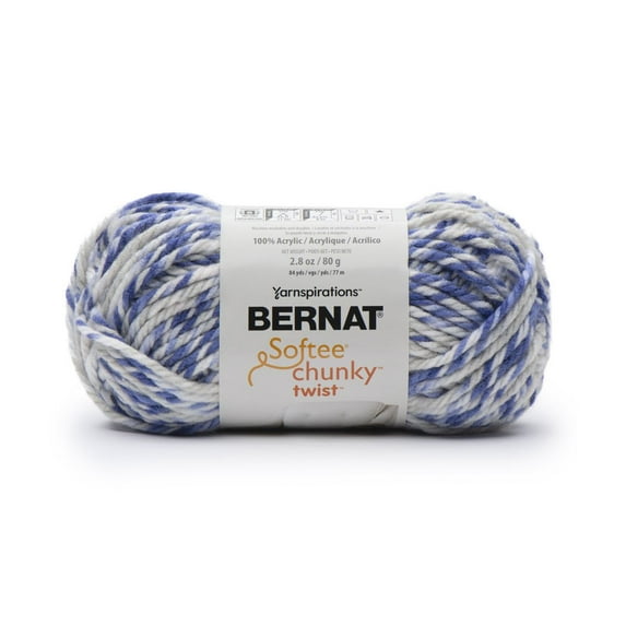 Bernat Softee Chunky Twist Marled 100% Acrylic Bulky #6 Yarn Skein