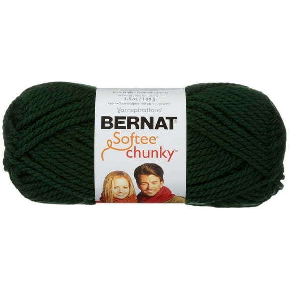 Bernat Softee Chunky Yarn (100G/3.5Oz), Dark Green