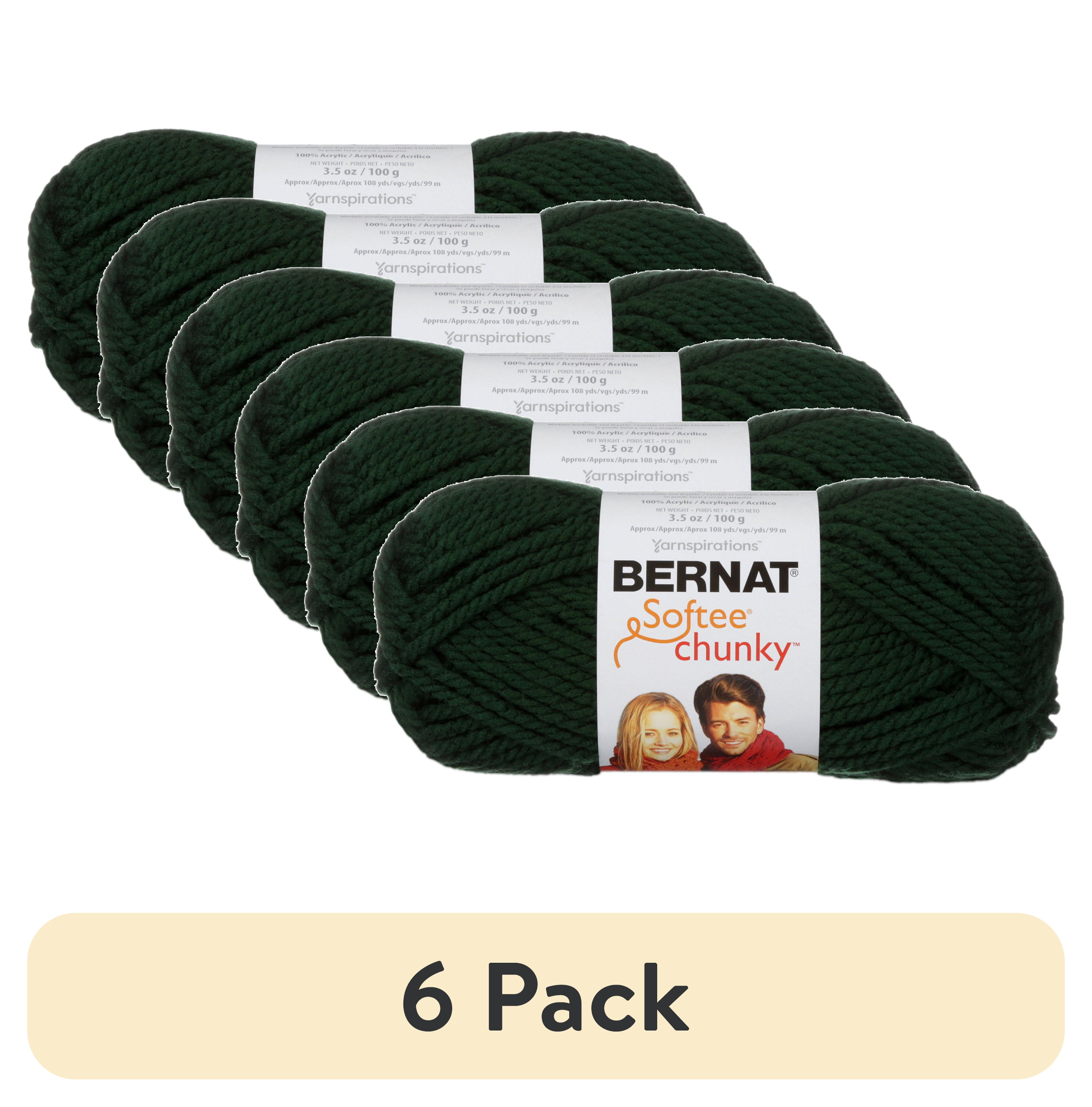 Bernat softee chunky yarn dark green sale